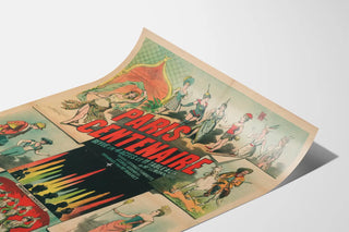 Vintage Paris Centenary Poster, revised in 4 acts and 11 scenes
