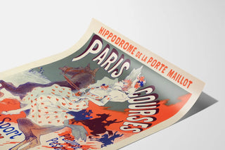 Vintage Poster Paris Races Hippodrome Porte Maillot