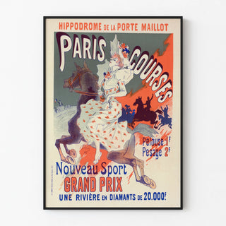 Vintage Poster Paris Races Hippodrome Porte Maillot