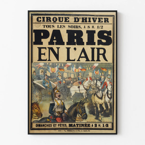 Vintage Poster of the Cirque d'Hiver Paris in the Air