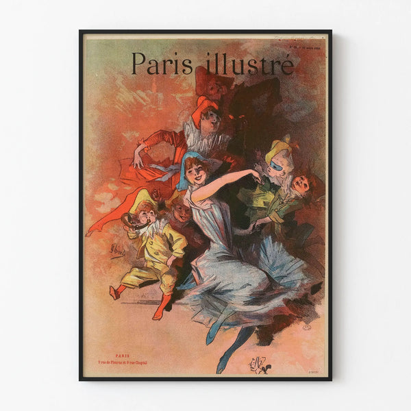 Vintage Paris Illustrated Poster 1888 - Artistic Wall Decoration
