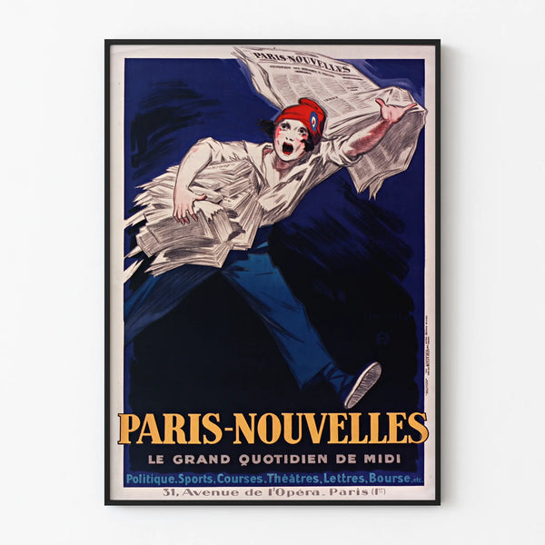 Vintage poster Paris-Nouvelles Le Grand Quotidien de Midi