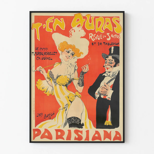 Vintage Parisiana Ten Auras Poster - Theater and Show Wall Decoration