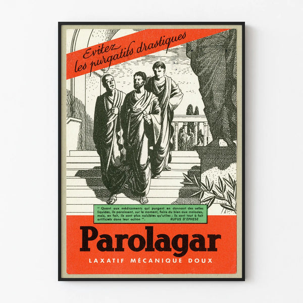 Vintage poster Parolagar - Retro medical wall decoration