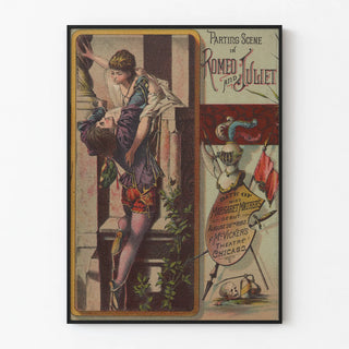 Vintage Poster of the Farewell Scene from Romeo and Juliet