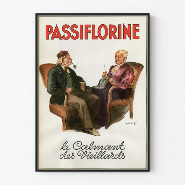 Vintage poster Passiflorine, the sedative for the elderly