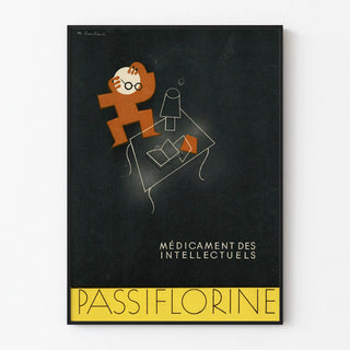 Vintage Poster Passiflorine, the Intellectuals' Remedy