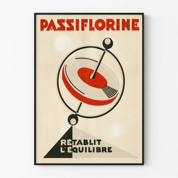 Vintage poster Passiflorine Restores Balance - Graphic Wall Decoration