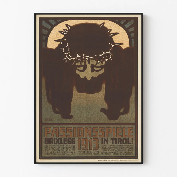 Vintage Wall Decoration Poster of the Brixlegg Passion Play 1913 in Tyrol