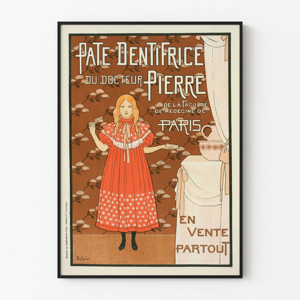 Vintage Advertising Poster for Dr. Pierre's Toothpaste