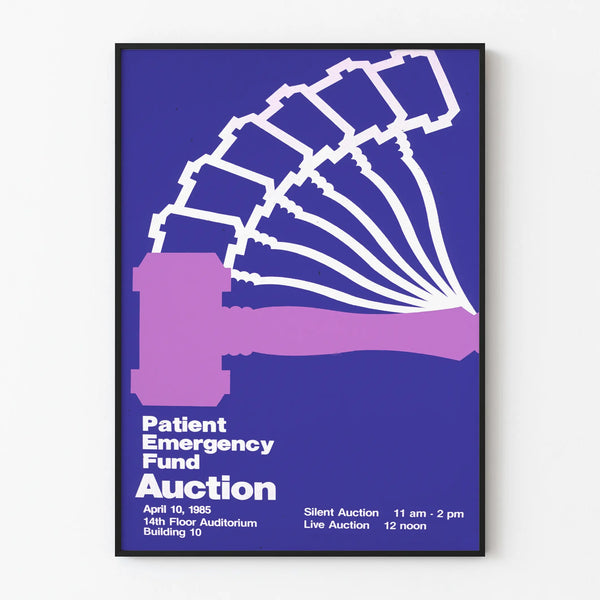 Vintage Poster Patient Emergency Fund Auction 1985