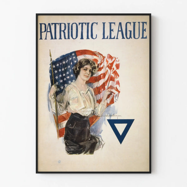Vintage Patriotic League Poster - American Wall Decoration