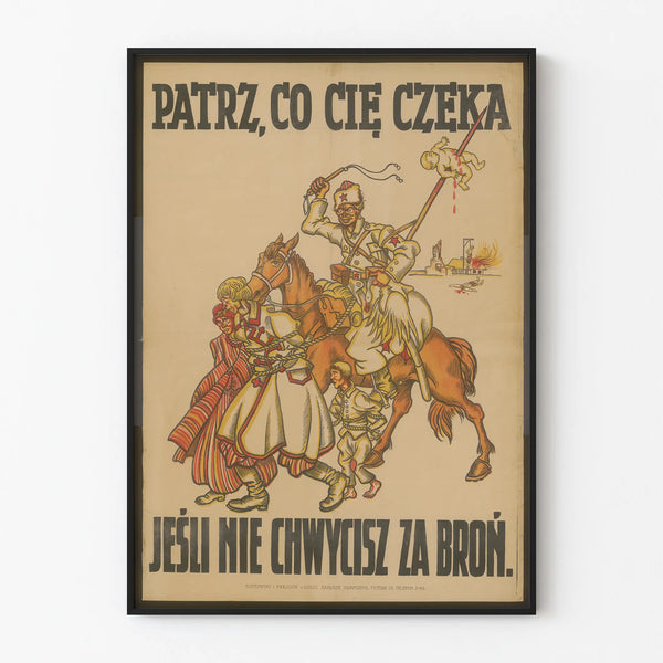 Vintage Polish military propaganda poster