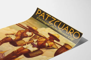 Vintage poster Patzcuaro – Night journey from Mexico City