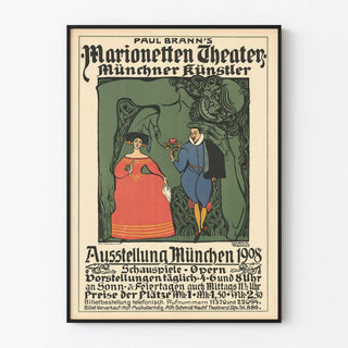 Vintage Puppet Theater Poster Paul Brann - Munich 1908