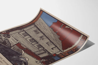 Vintage poster of the Paul Revere House in Boston
