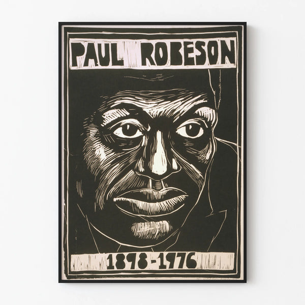 Poster Portrait Linocut Paul Robeson 1898-1976