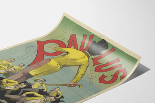 Vintage poster of Paulus dancer in yellow suit