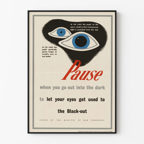 Vintage poster of eye and darkness for wall decoration Artem Legrand