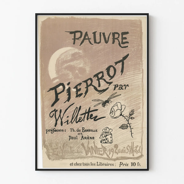 Vintage Poster of Pauvre Pierrot by Willette