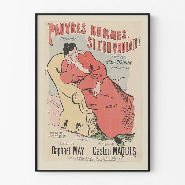 Vintage poster 'Poor Men, If We Wanted' - Retro wall decoration
