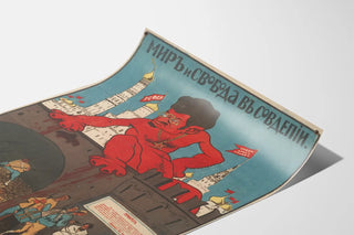 Historical Caricature Poster of the Russian Revolution