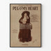 Vintage poster 'Peg O'My Heart' with portrait and antique writing