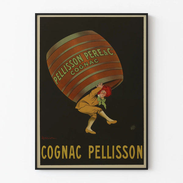Vintage Cognac Pellisson Poster for Wall Decoration