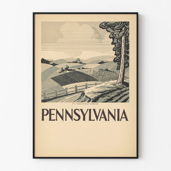 Vintage Country Pennsylvania Decorative Poster