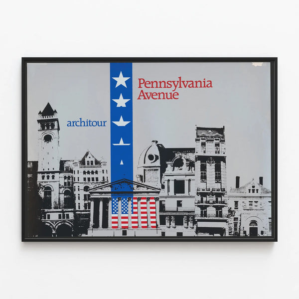 Pennsylvania Avenue Wall Decoration Poster Architour — framed artwork on a wall