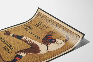 Vintage poster of a baseball game Pennsylvania vs Georgetown