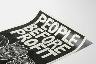 Decorative poster People Before Profit - Impactful committed art