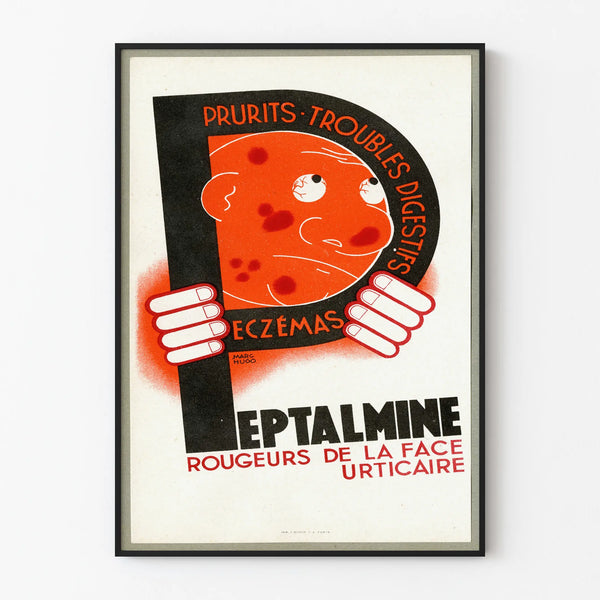 Vintage poster Peptalmine wall decoration health