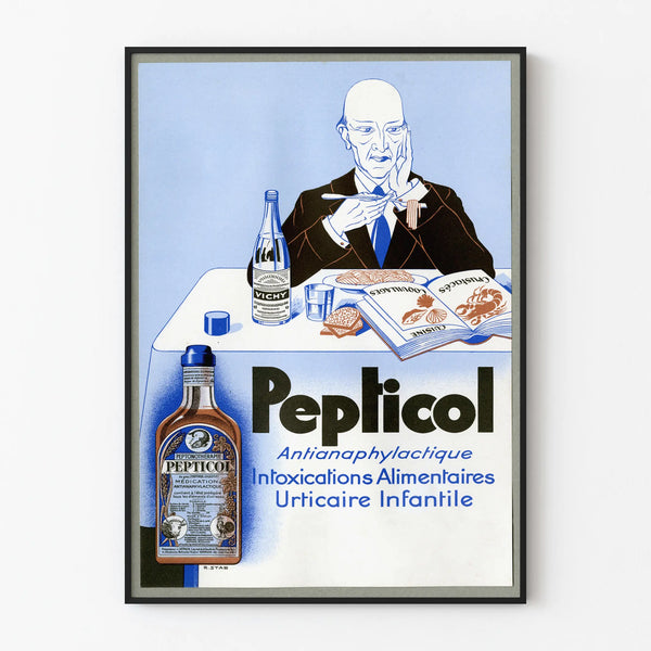 Vintage Advertising Poster Pepticol - Retro Wall Decoration