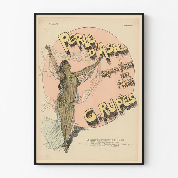 Vintage poster Pearl of Asia – Grand Waltz for Piano