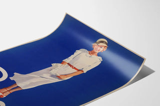 Vintage Persil advertising poster Elegant woman in white