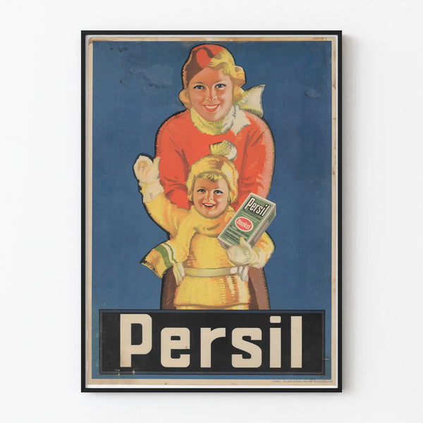 Vintage Persil Children Winter Poster Wall Decoration
