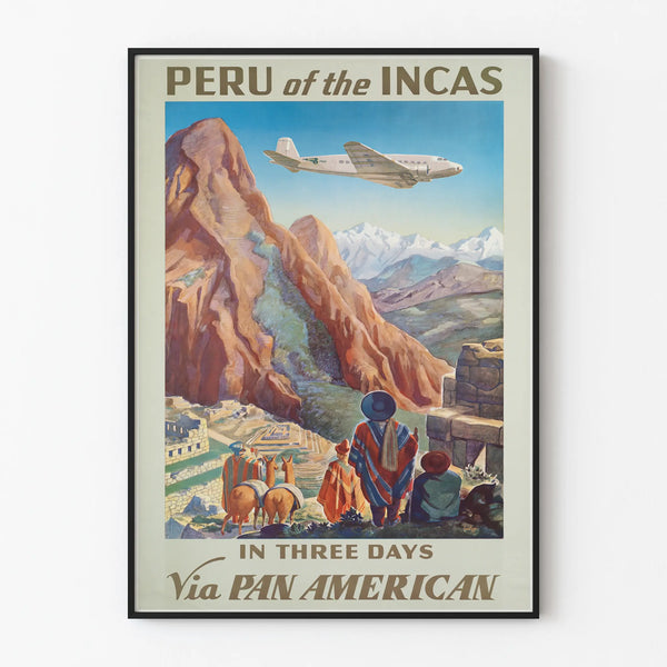 Vintage Inca Peru Poster - Journey with Pan American