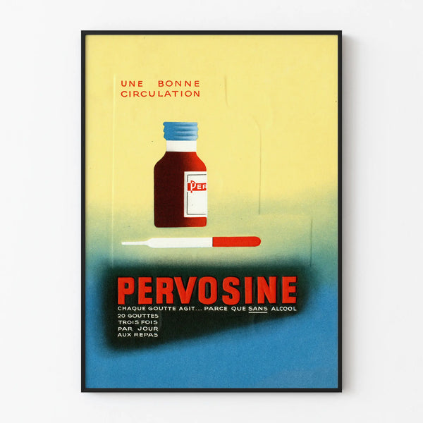 Vintage poster Pervosine medicinal wall decor
