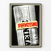 Vintage advertising poster for Pervosine, folded newspaper