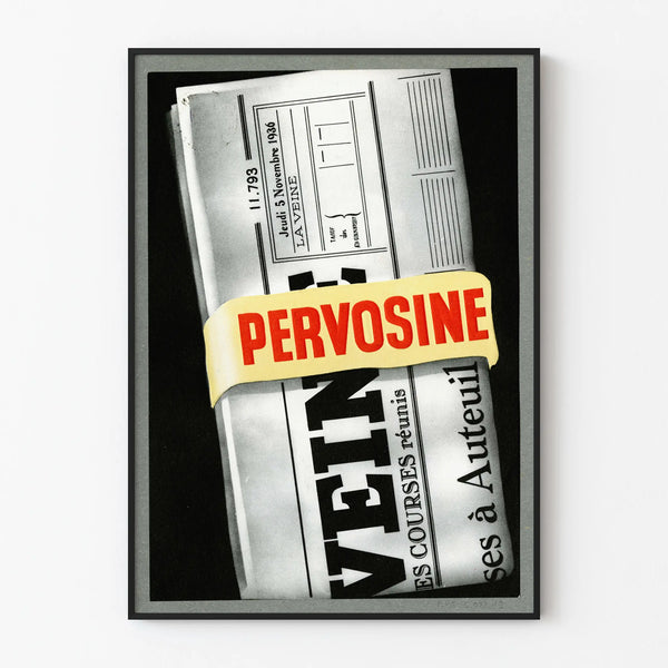 Vintage Poster Pervosine with Folded Newspapers