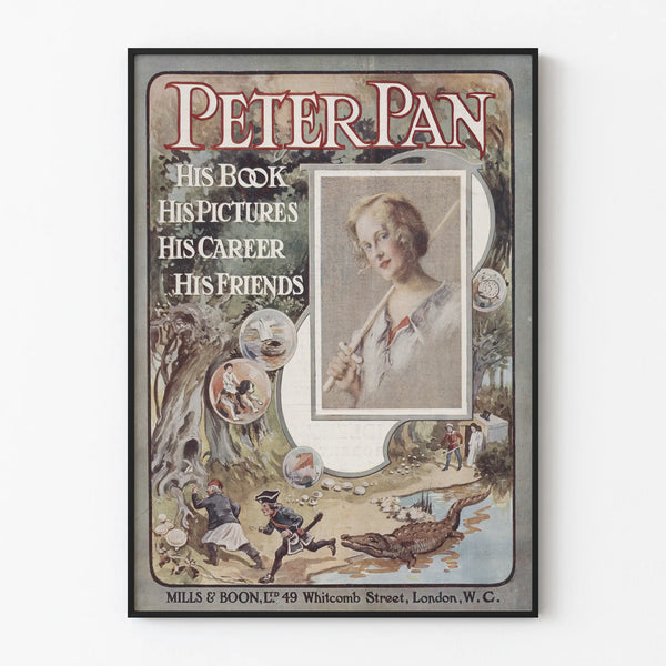 Vintage Decorative Poster Peter Pan - Book and Adventure Theme