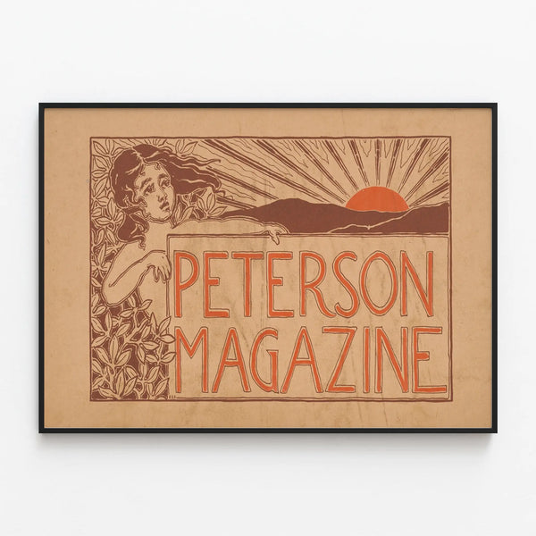 Vintage Peterson Magazine Poster - Retro Wall Decoration — framed artwork on a wall
