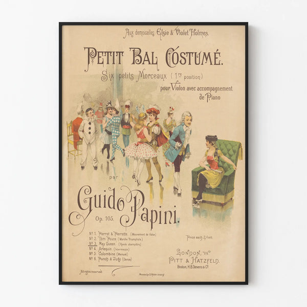 Vintage Poster Little Costume Ball - Musical Wall Decoration