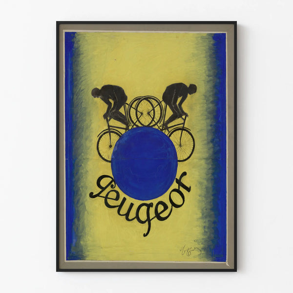 Vintage Peugeot Cycling Decorative Poster