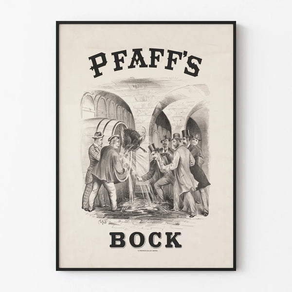 Vintage Pfaff's Bock poster for wall decoration