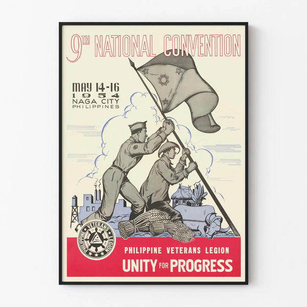 Vintage poster of the Philippine Veterans Legion convention 1954