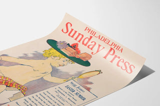 Vintage Philadelphia Sunday Press Easter Special Poster