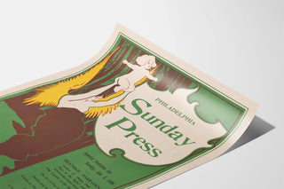 Vintage Poster Philadelphia Sunday Press 1896