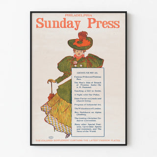 Vintage Poster Philadelphia Sunday Press May 10
